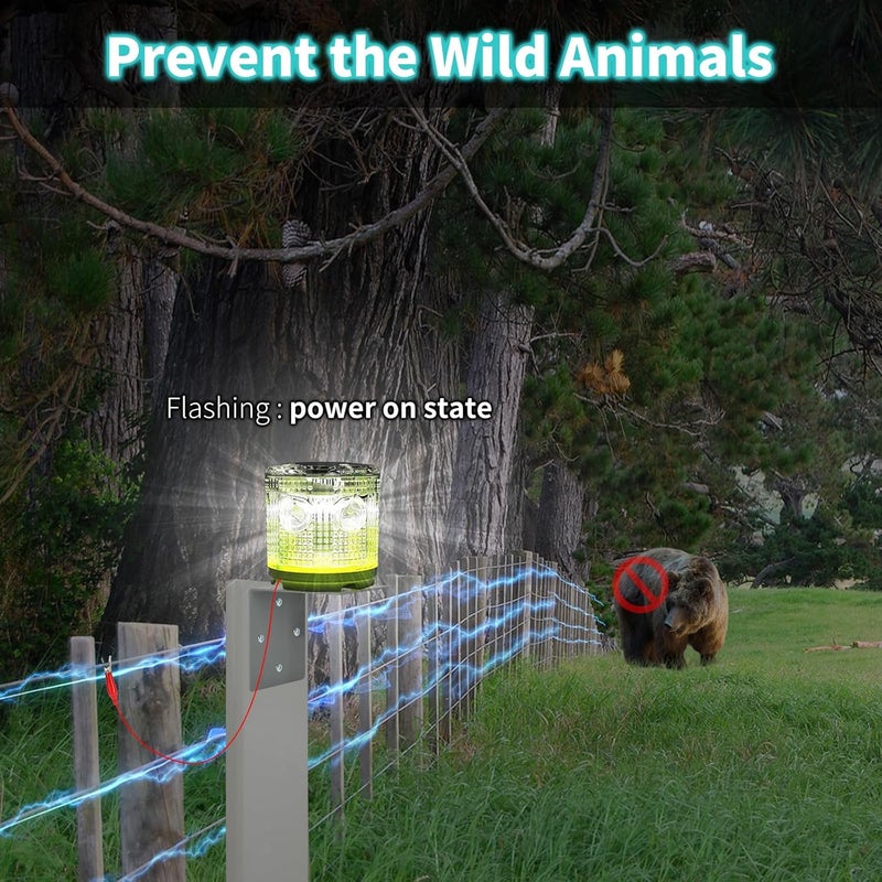 briidea Electric Fence Indicator Light, Solar Fence Alarm with Light Transmission to 1/2 Mile, Ensure The Normal Operation of The Electronic Fence to Prevent The Invasion of Wild Animals - Image 2